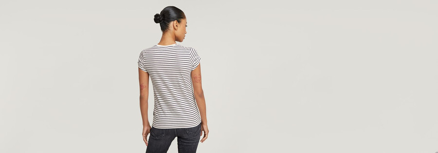 stripe eyben slim v-neck top 2.0