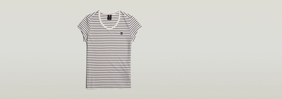 stripe eyben slim v-neck top 2.0