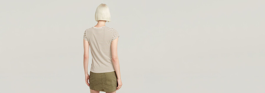 stripe eyben slim v-neck top 2.0
