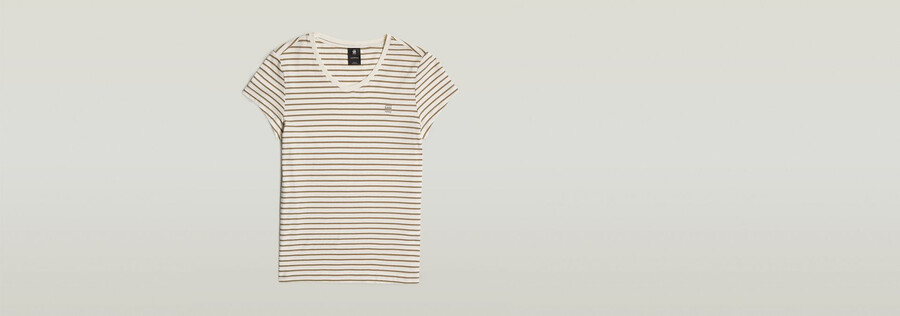 stripe eyben slim v-neck top 2.0