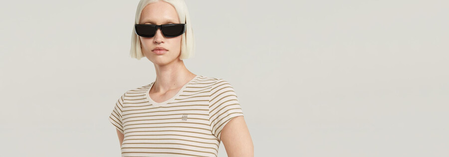 stripe eyben slim v-neck top 2.0