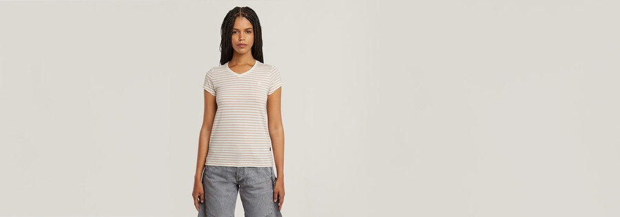 stripe eyben slim v-neck t-shirt 2.0