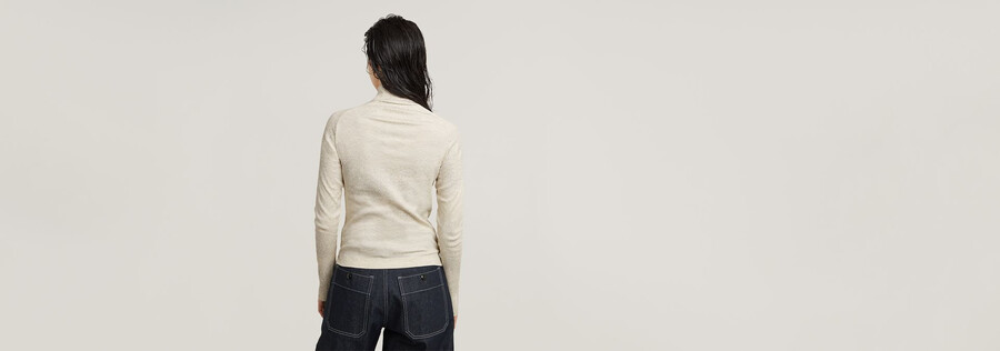 beschichtetes slim rib mock top