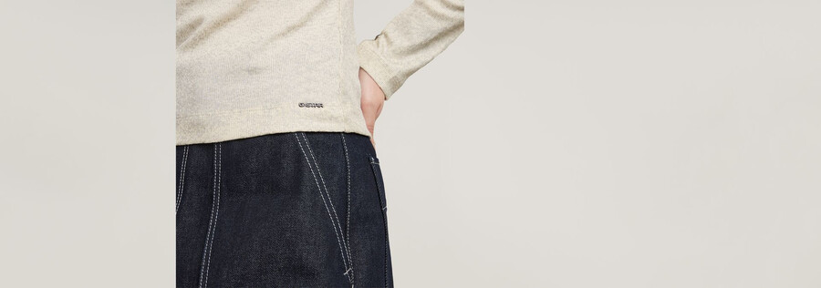 beschichtetes slim rib mock top