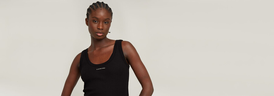 slim rib tank top