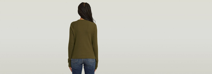 slim rib mock top