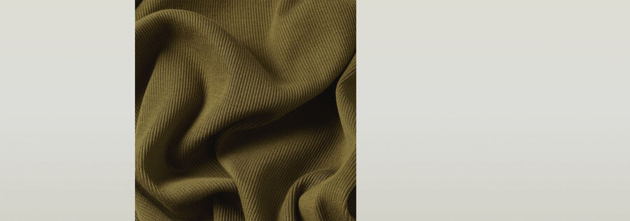 slim rib mock top