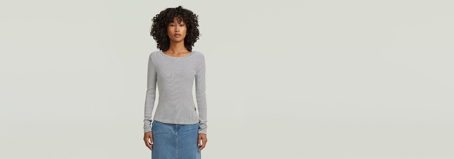 gestreiftes slim-fit-t-shirt