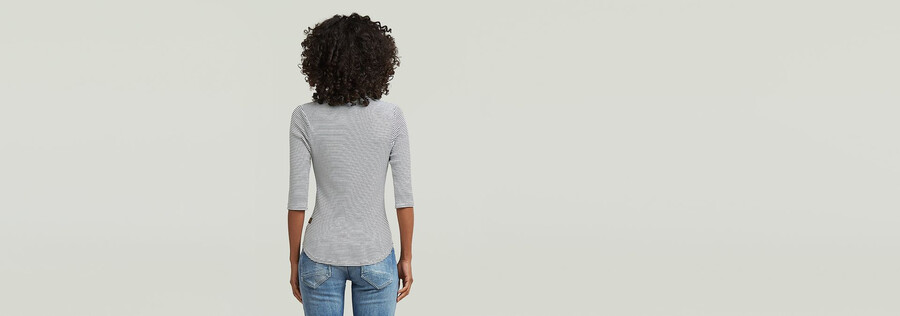 gestreiftes schmal geschnittenes t-shirt