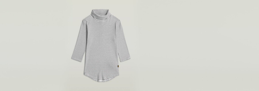 gestreiftes schmal geschnittenes t-shirt