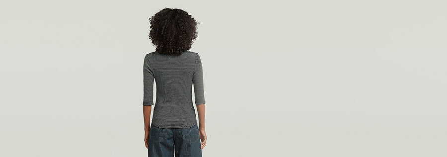 gestreiftes schmal geschnittenes t-shirt