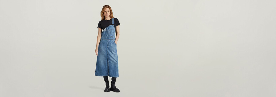 midi latzkleid