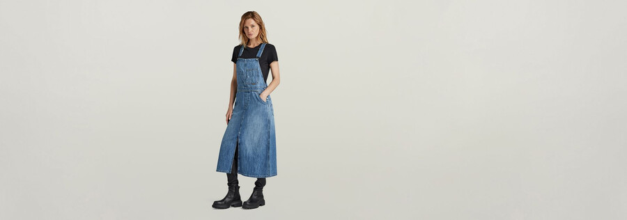 midi latzkleid