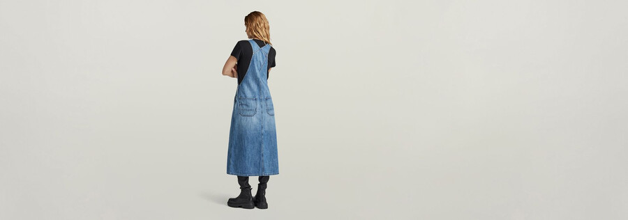 midi latzkleid