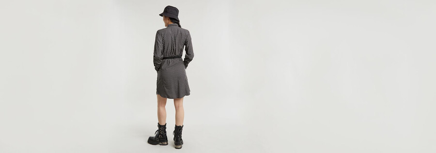 hemdblusenkleid mit gürtel