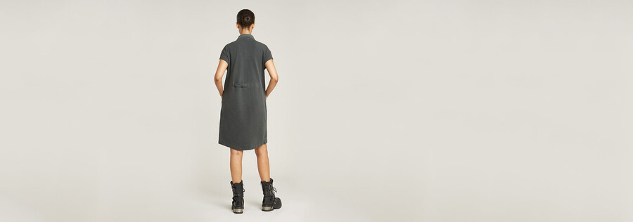 polokleid mit nahtdetails
