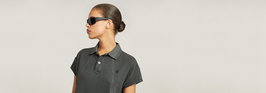 polokleid mit nahtdetails