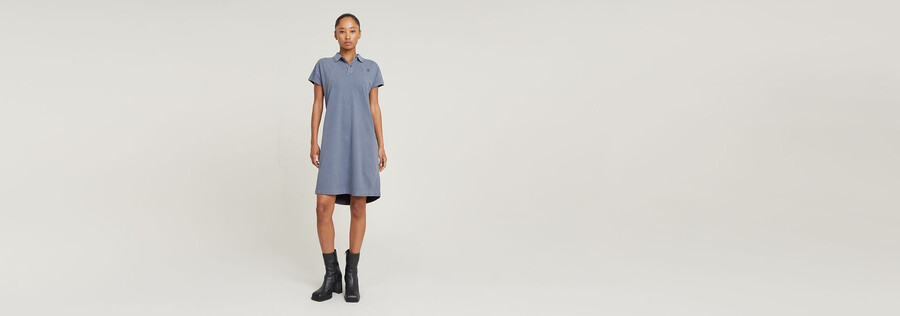 polokleid mit nahtdetails