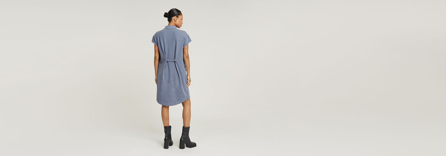 polokleid mit nahtdetails