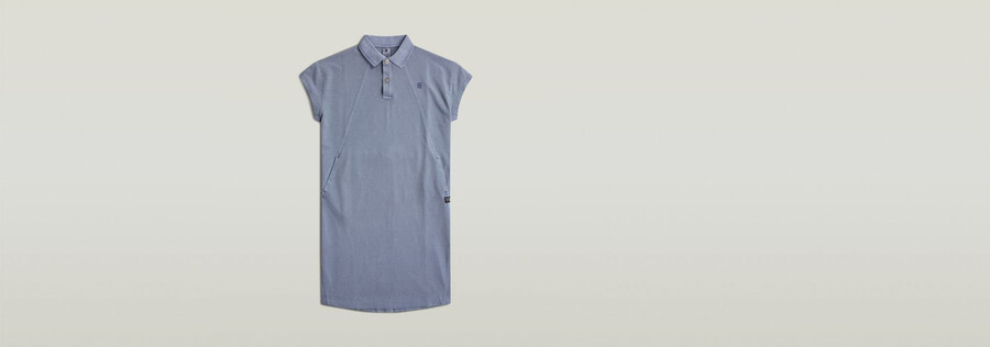 polokleid mit nahtdetails
