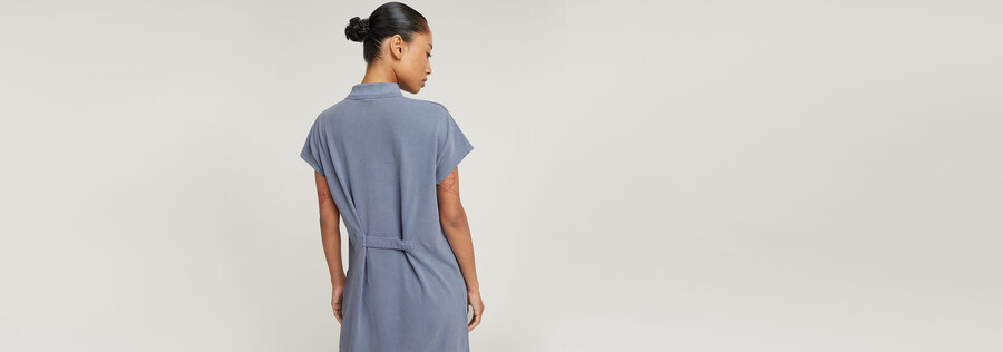 polokleid mit nahtdetails