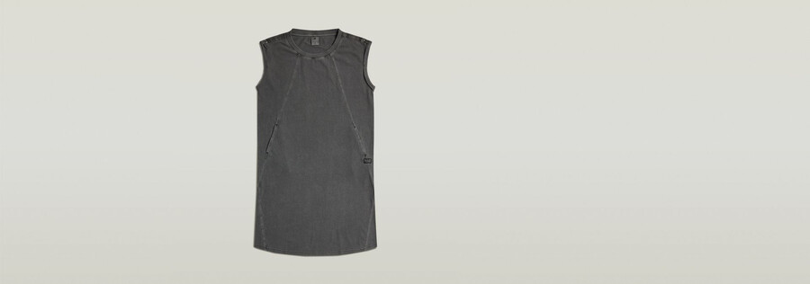 nahtdetails überfärbtes lockeres kleid