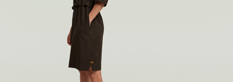 hemdblusenkleid mit halber knopfleiste