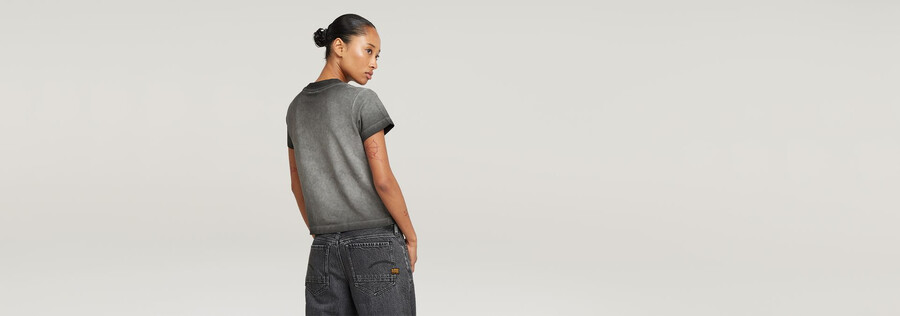 Überfärbtes micro boxy top