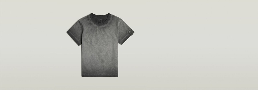 Überfärbtes micro boxy top