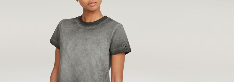 Überfärbtes micro boxy top