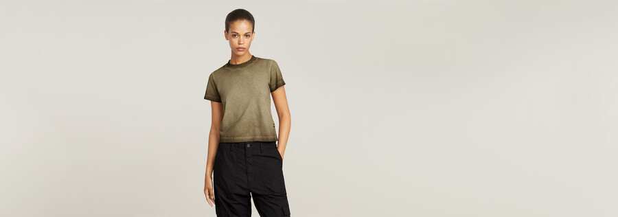 Überfärbtes micro boxy top