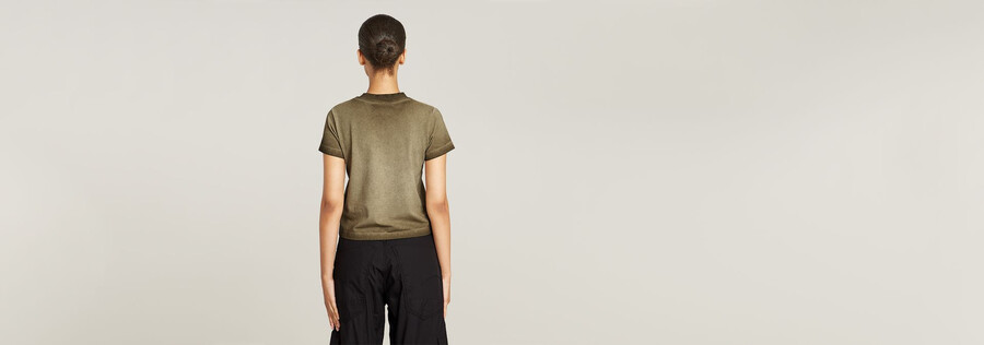 Überfärbtes micro boxy top