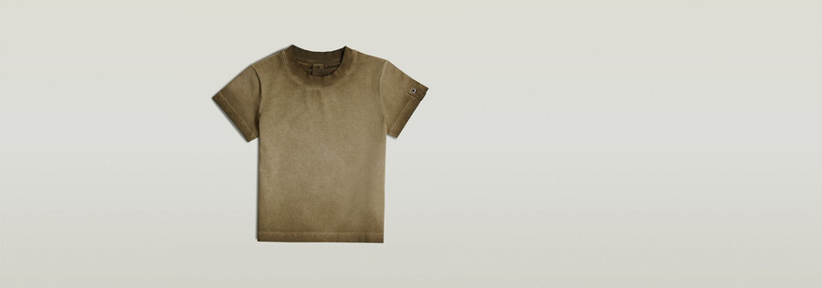 Überfärbtes micro boxy top
