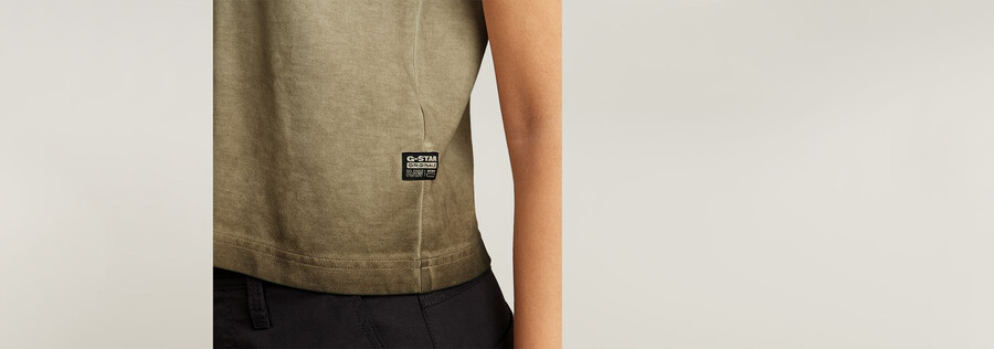 Überfärbtes micro boxy top