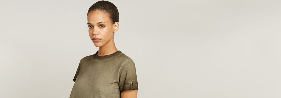 Überfärbtes micro boxy top