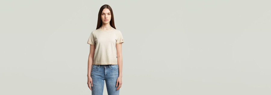 Überfärbtes micro boxy top