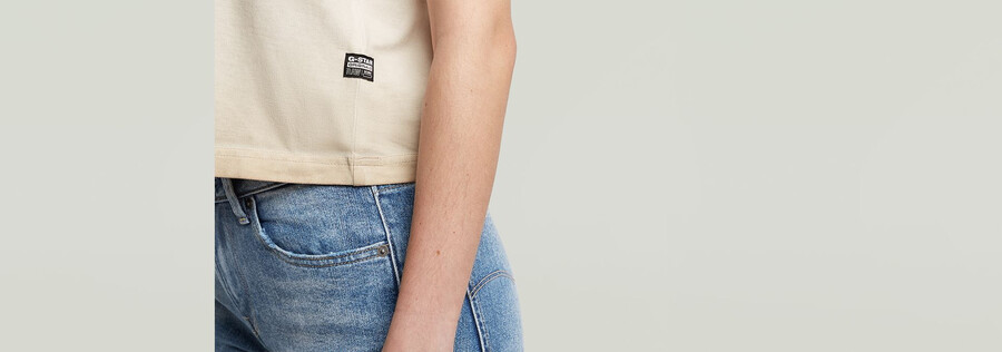 Überfärbtes micro boxy top