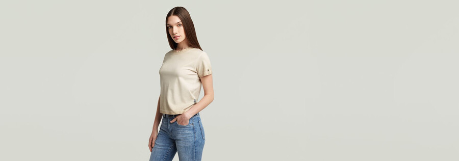 Überfärbtes micro boxy top