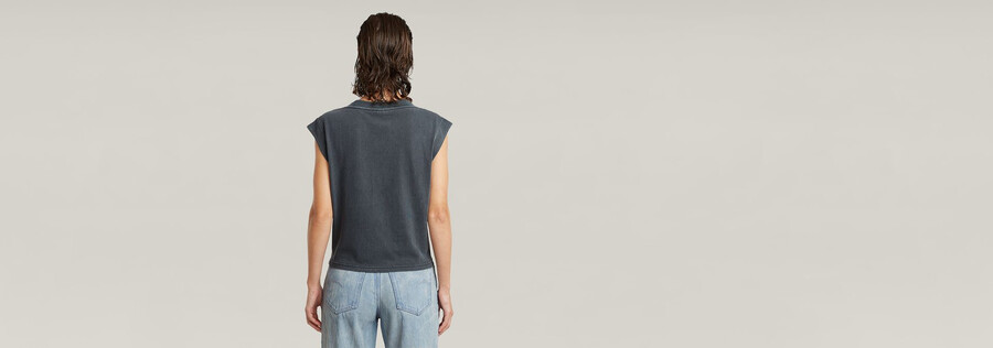 mini g-script logo overdyed top