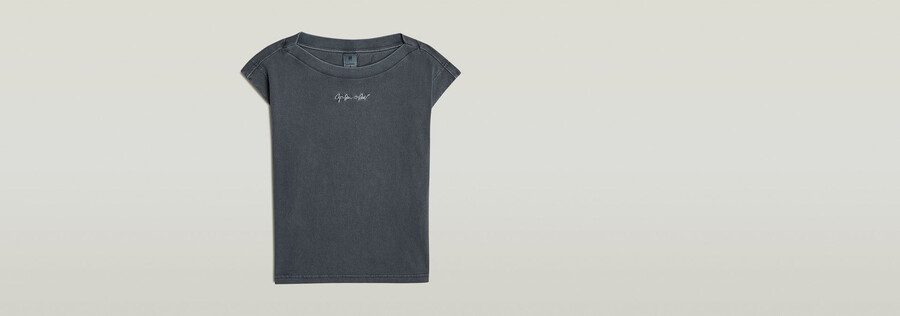 mini g-script logo overdyed top