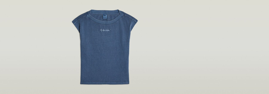 mini g-script logo overdyed top