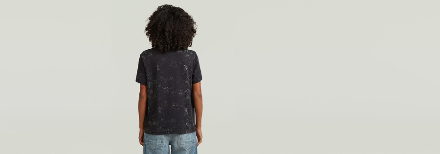t-shirt mit allover-print
