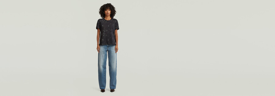 t-shirt mit allover-print