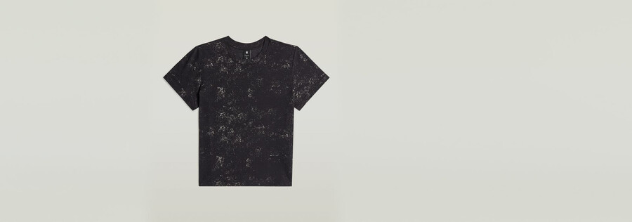 t-shirt mit allover-print