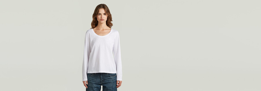 langarm-t-shirt mit rundhalsausschnitt