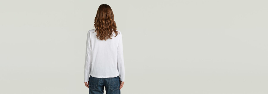 langarm-t-shirt mit rundhalsausschnitt