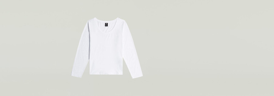 langarm-t-shirt mit rundhalsausschnitt