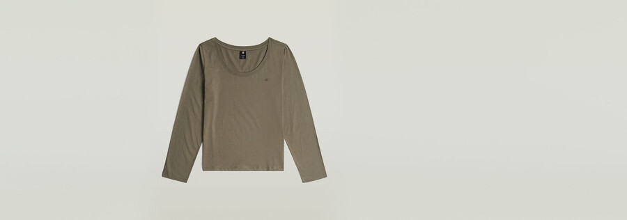 langarm-t-shirt mit rundhalsausschnitt