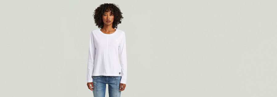 t-shirt mit vorderer naht