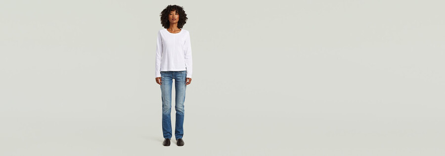 t-shirt mit vorderer naht